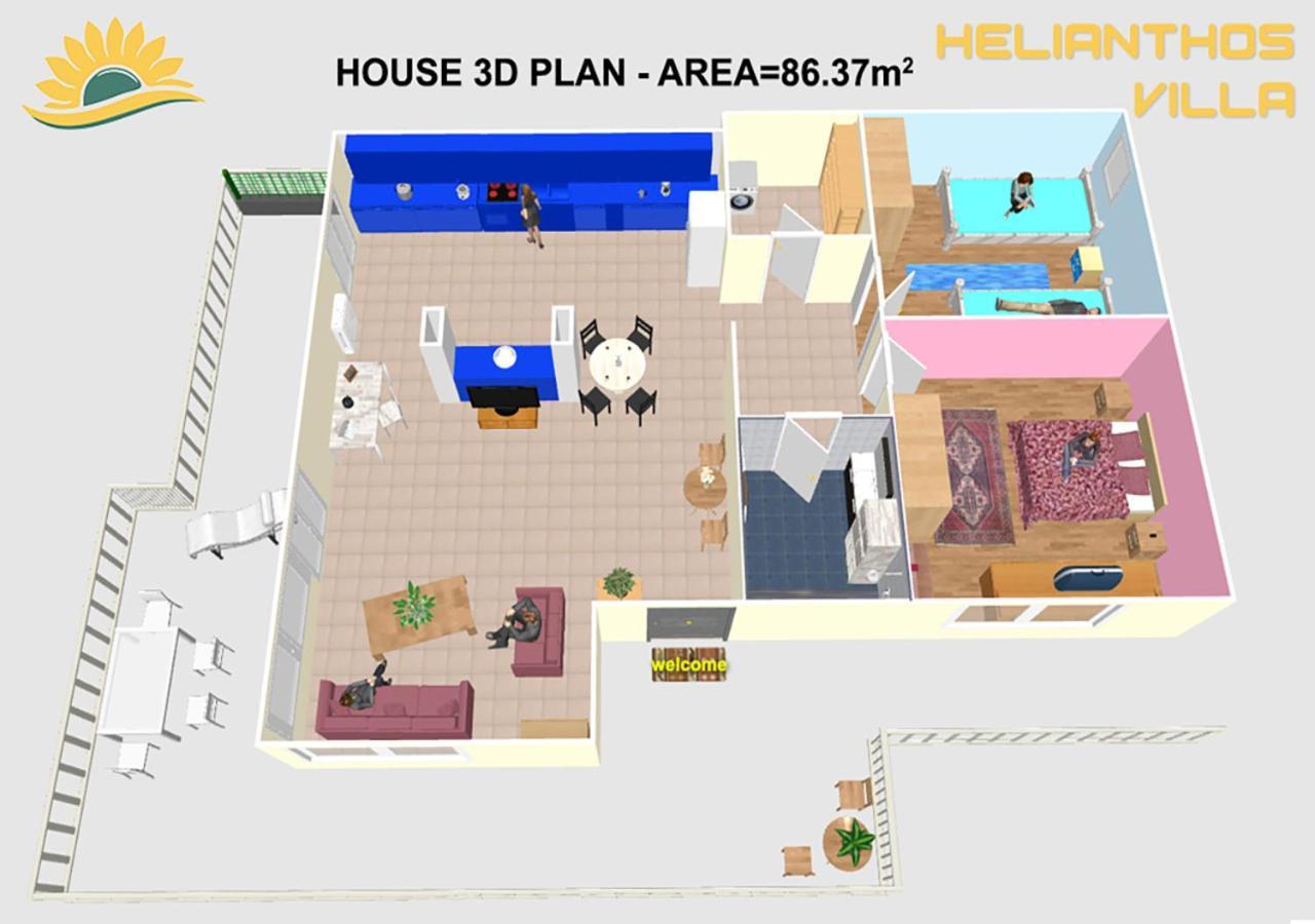 Helianthos Villa - Apartment No1 ปาเลออน ซิฟลิคิออน ภายนอก รูปภาพ